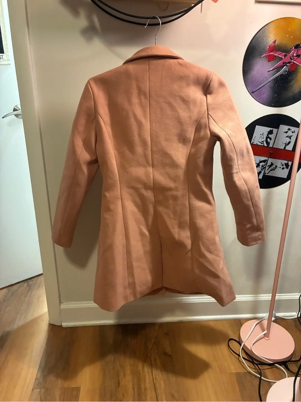 Allegra Women's Dusty Rose Tailored Wool-Blend Coat